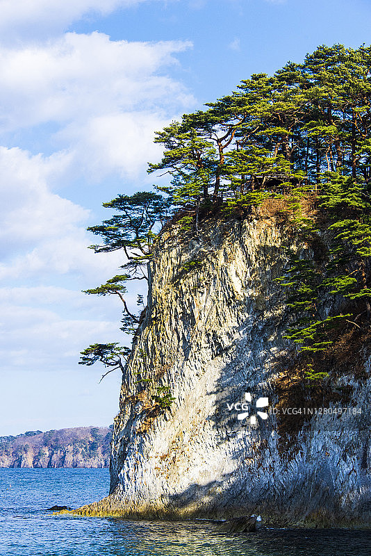 女鹿釜：陆奥海岸步道，本州岛，日本图片素材