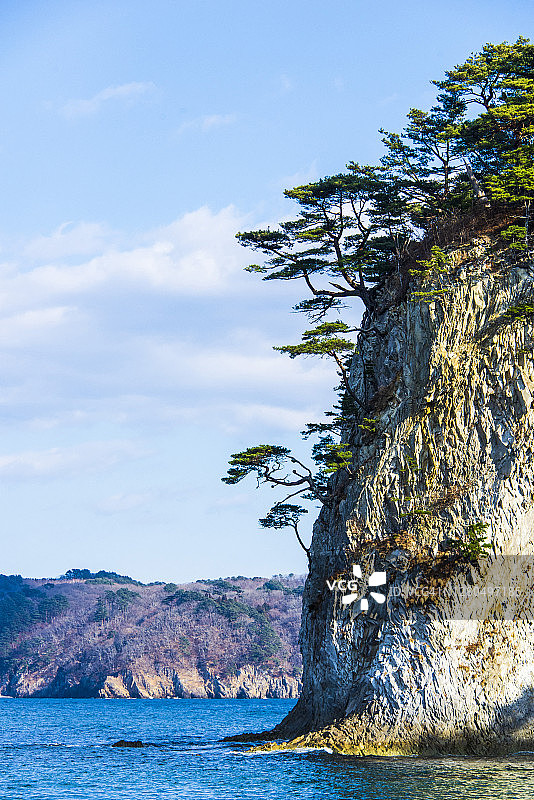 女鹿釜：陆奥海岸步道，本州岛，日本图片素材