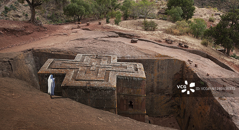拉利贝拉埃塞俄比亚石雕教堂图片素材