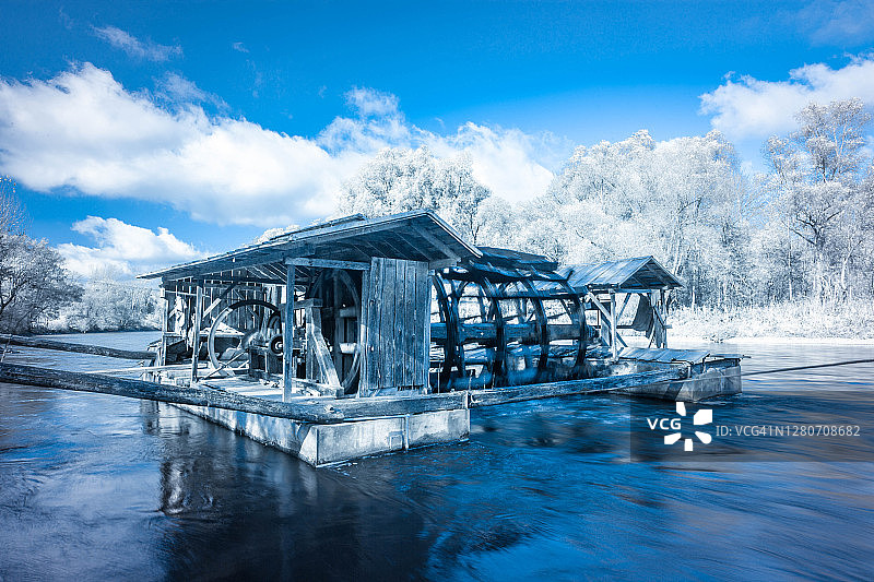 冬季水磨坊图片素材