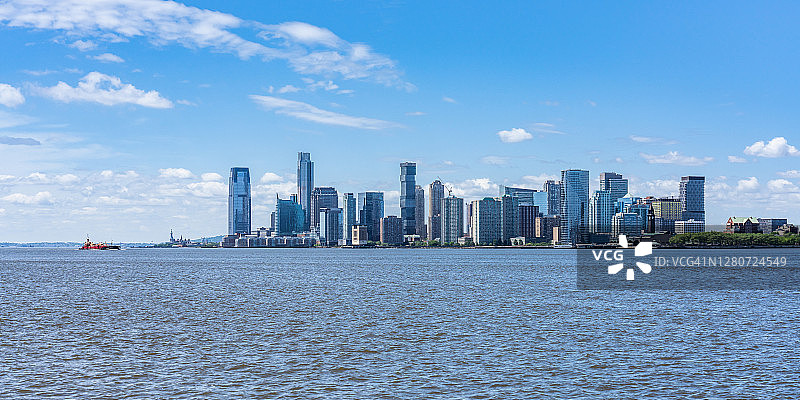 新泽西州泽西市天际线图片素材