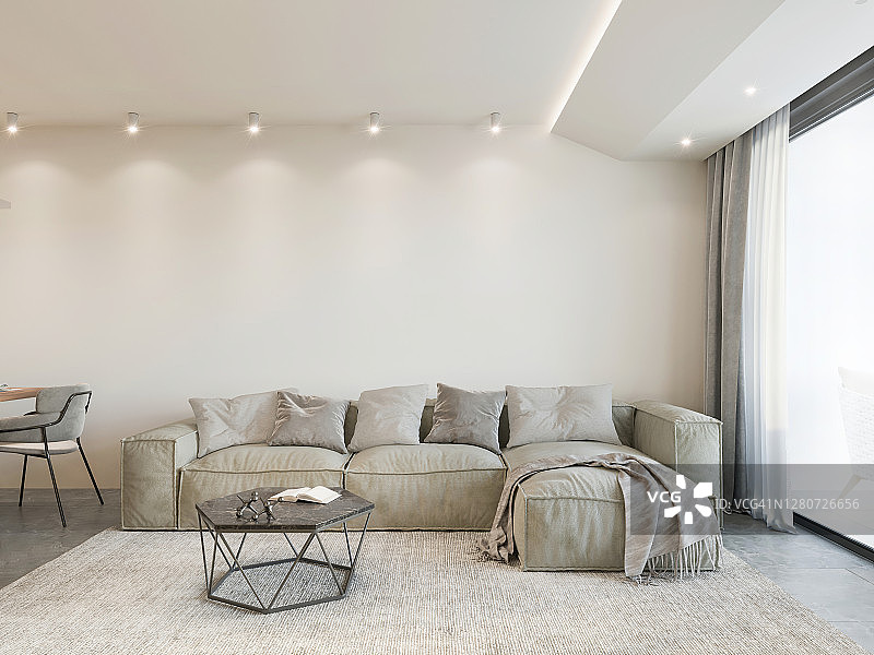 现代公寓客厅内景图片素材