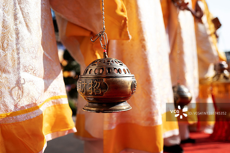 妈祖庙仪仗队使用的香炉图片素材