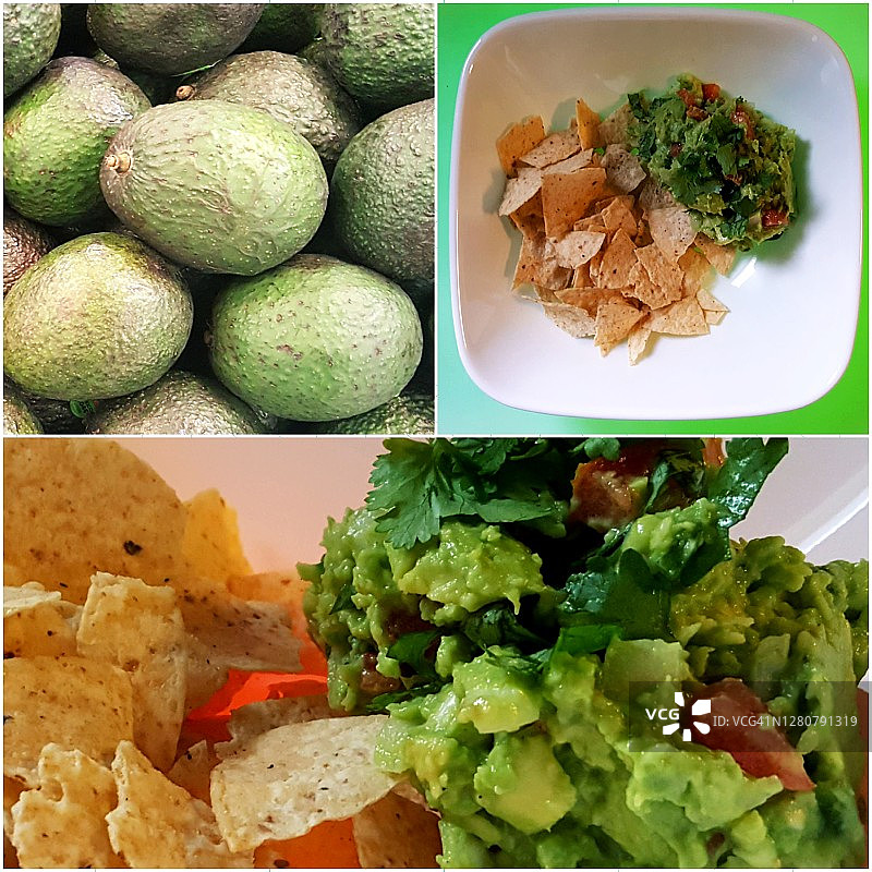 健康自制鳄梨酱图片素材