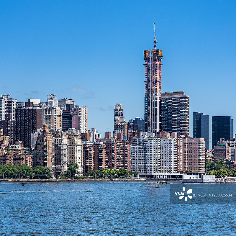 纽约萨顿广场的东河景观图片素材