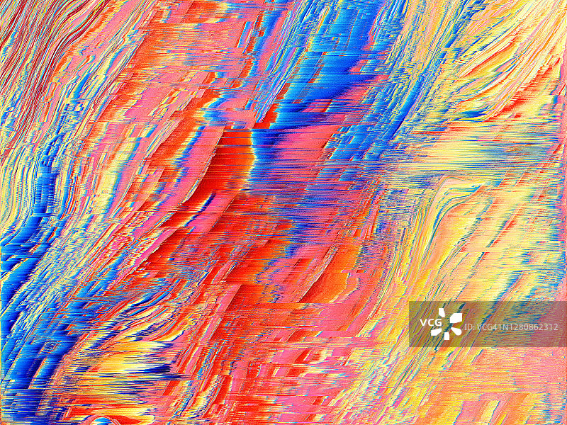 抽象扭曲线条背景，故障艺术纹理，紫色蓝绿色粉色潮流图片素材