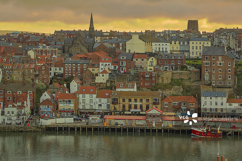 惠特比，约克郡，英国图片素材