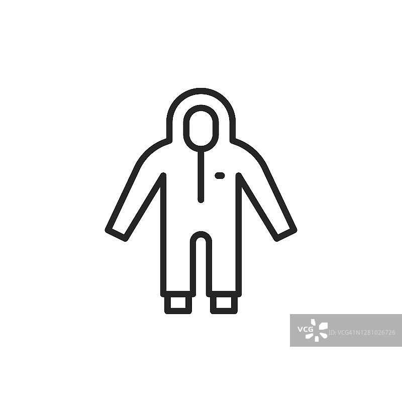 安全服病毒防护装备线性图标图片素材