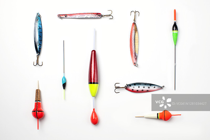 鱼漂和诱饵图片素材