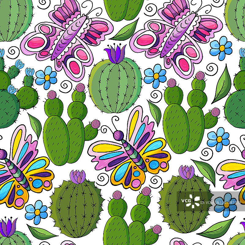 仙人掌卡通形象可爱矢量插画图片素材