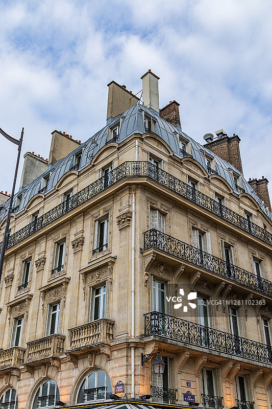 巴黎拉丁区于谢特街的建筑图片素材