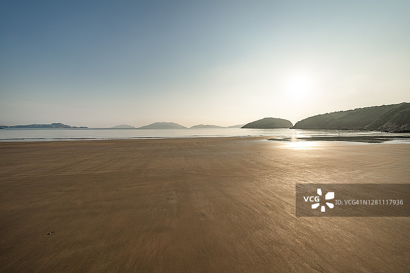 舟山群岛日出时分的沙滩图片素材