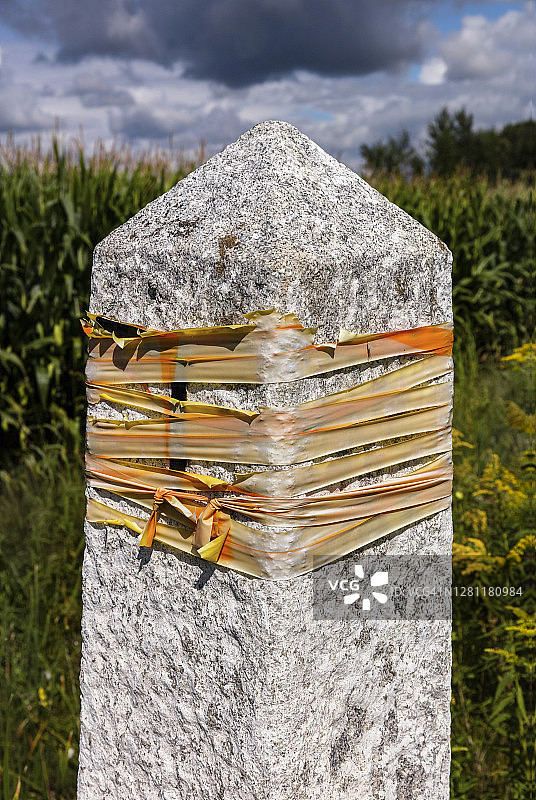 边界标志图片素材