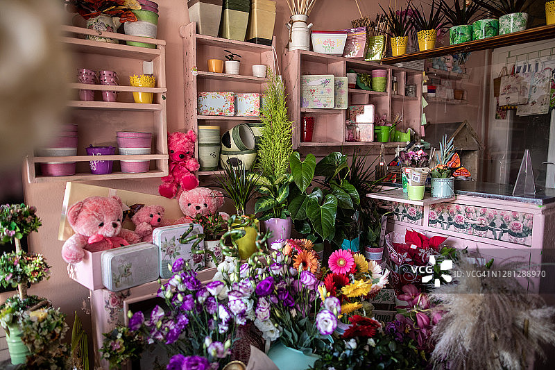 温馨小花店图片素材