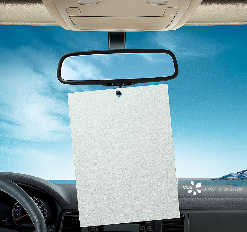 汽车内饰后视镜备忘录垫白天仪表板图片素材