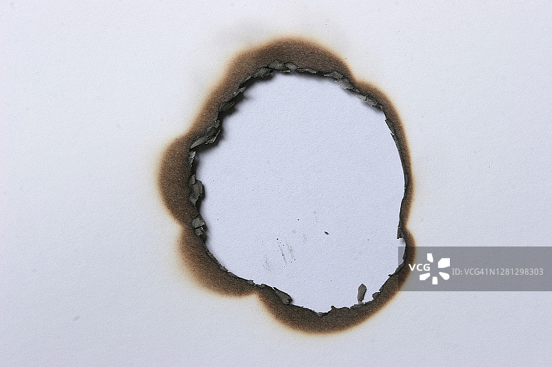 纸张纹理燃烧灰烬孔洞火焰图片素材