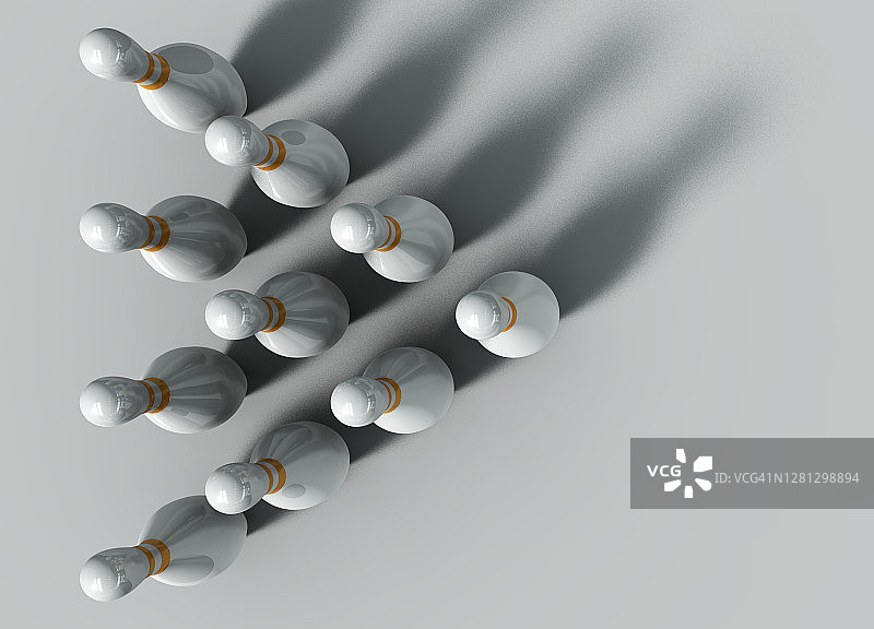 3D设计的保龄球图片素材