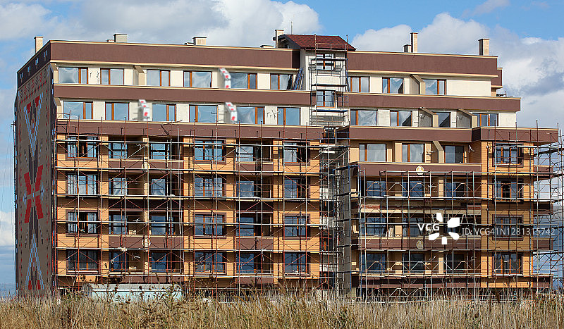 波莫里耶湖岸边的新建筑图片素材