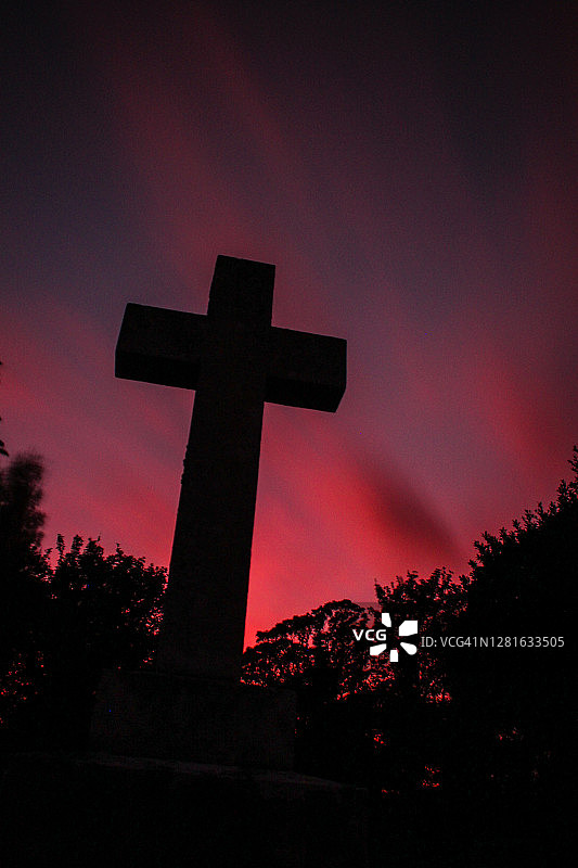 宗教与日落图片素材
