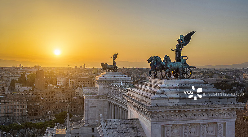 意大利维托里亚诺纪念馆航拍图片素材