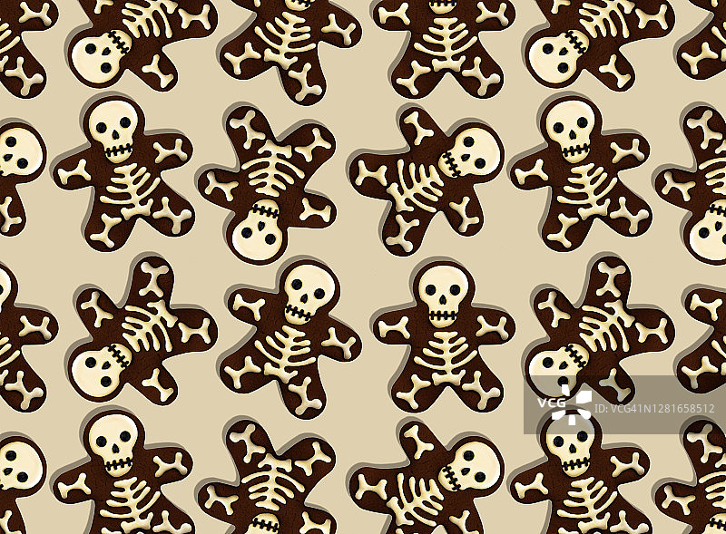 巧克力万圣节骷髅饼干图片素材