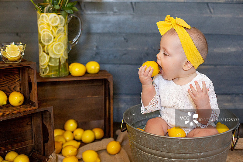 柠檬宝宝肖像图片素材