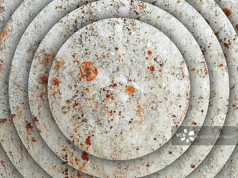 生锈的金属圆盘图片素材