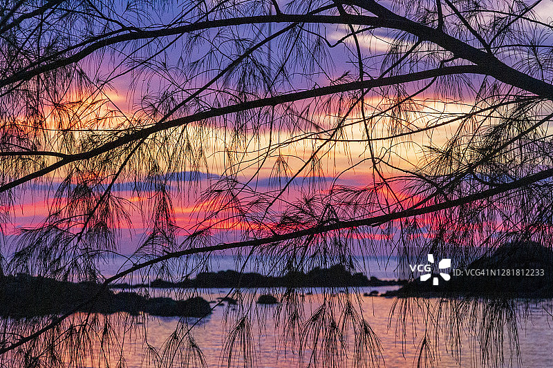 泰国帕岸岛的日落图片素材