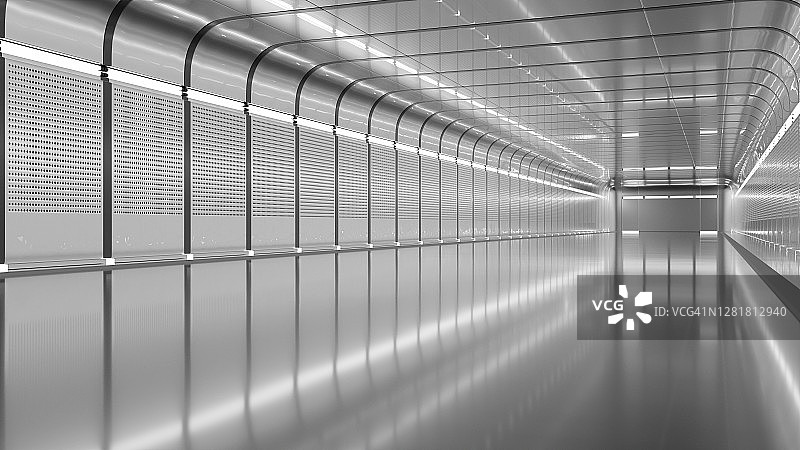 3D渲染的科幻高速公路图片素材