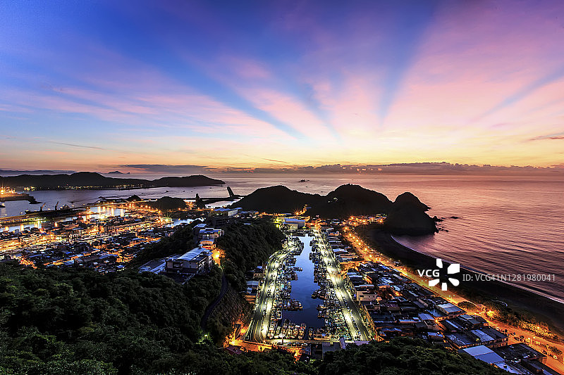 南方澳日出霞光图片素材