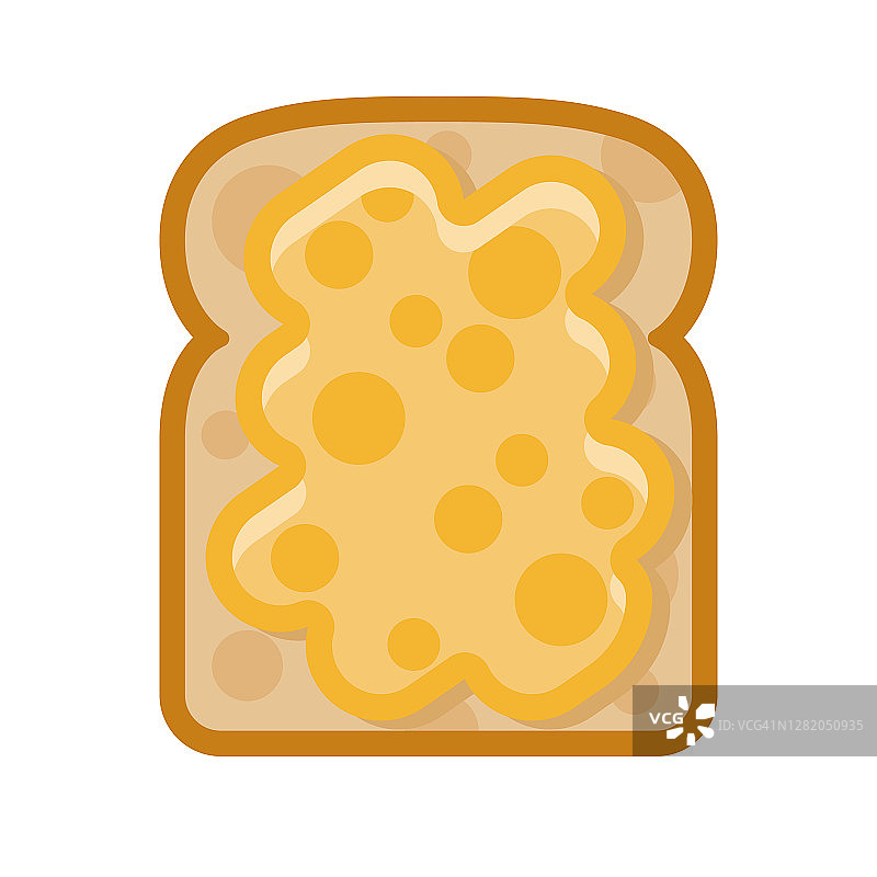 透明背景上的果酱吐司图标图片素材