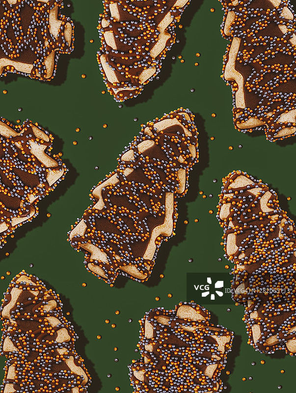 圣诞树饼干图片素材