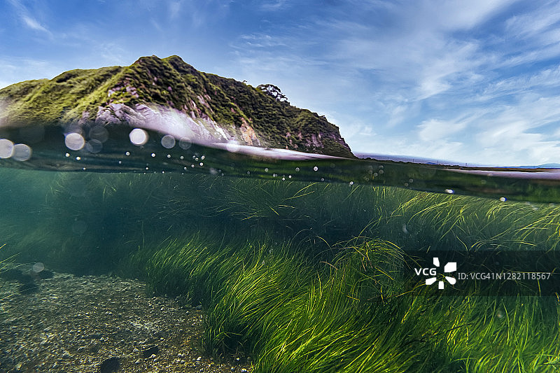 海底与山脉景观图片素材