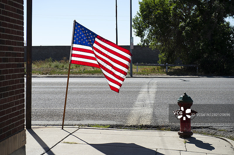 美国劳雷尔的美国国旗图片素材