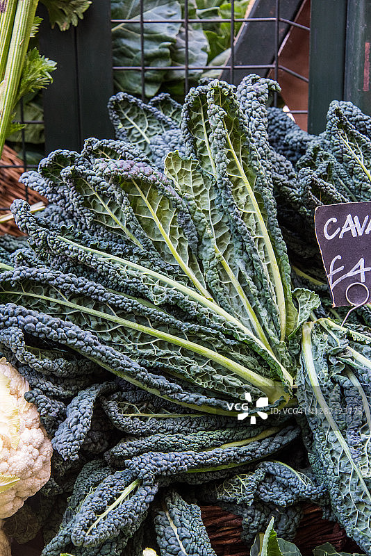 市场上出售的黑羽衣甘蓝图片素材