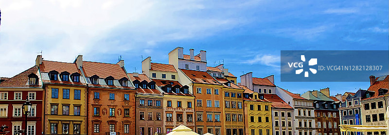 华沙老城建筑图片素材