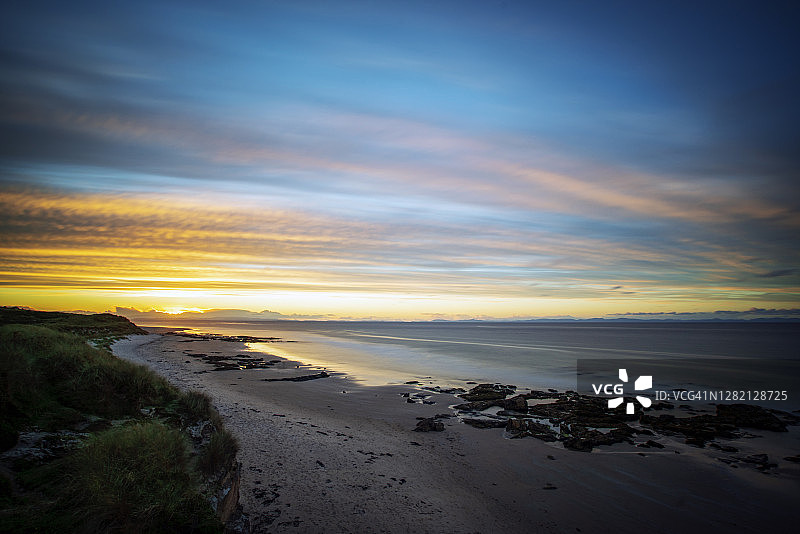 苏格兰默里湾的日落图片素材
