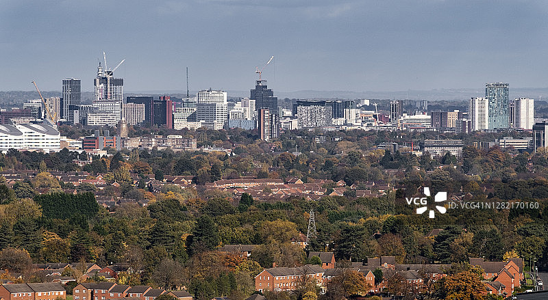 英国伯明翰市中心全景图片素材