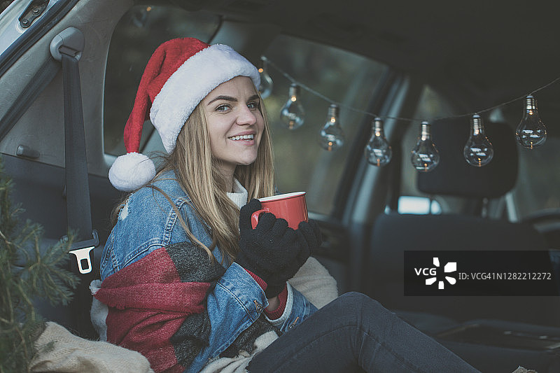 寒冷圣诞节的热饮图片素材