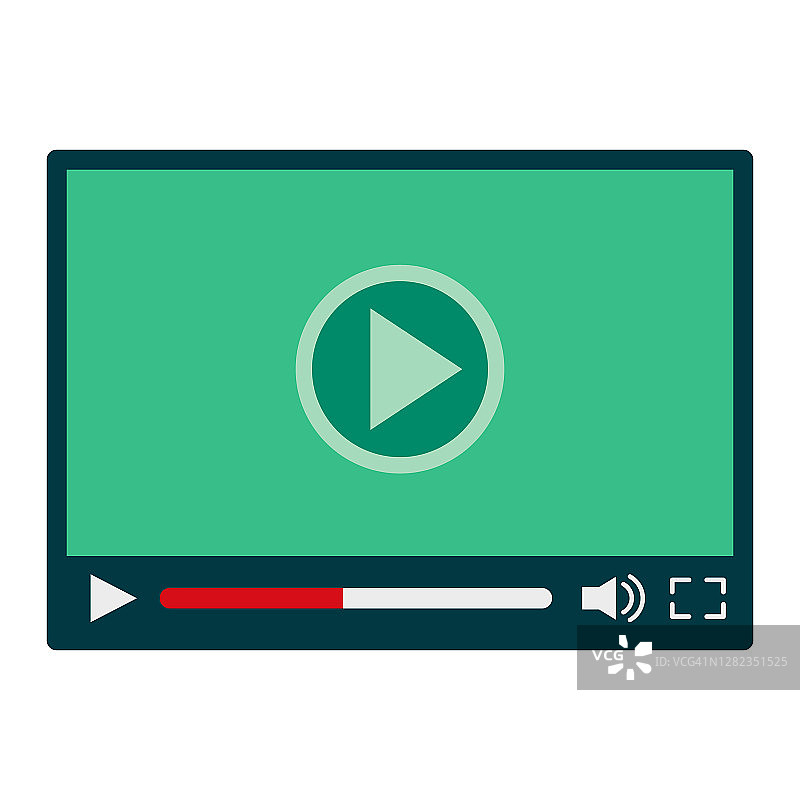 透明背景上的视频播放器图标图片素材