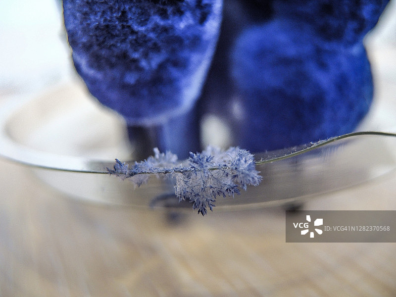 在家进行晶体生长实验图片素材