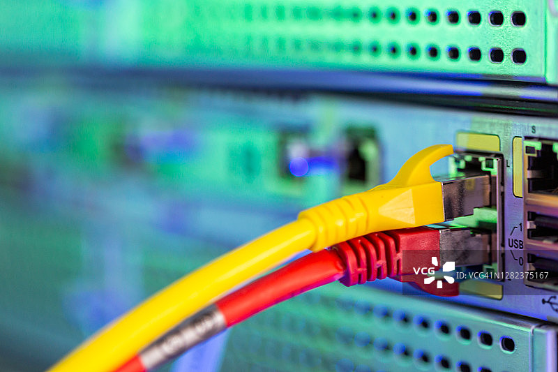 以太网线缆特写图片素材