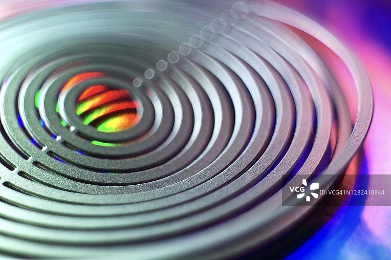 同心金属环抽象设计图片素材