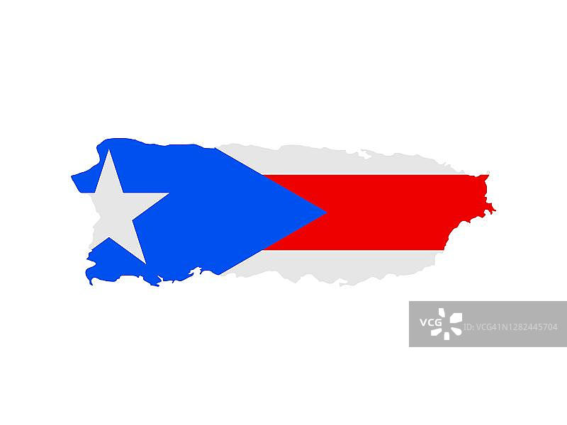 波多黎各地图旗帜，拉丁美洲和加勒比地区，美洲图片素材