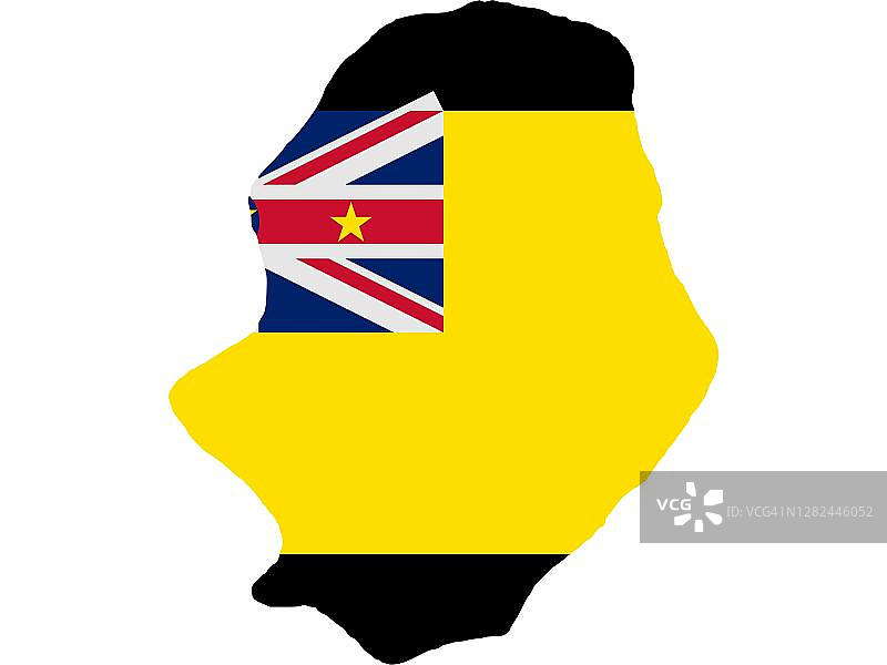 纽埃地理国家旗帜，波利尼西亚，大洋洲图片素材