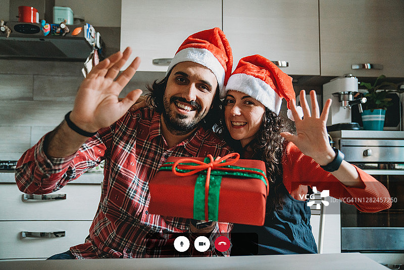 圣诞视频通话截图图片素材