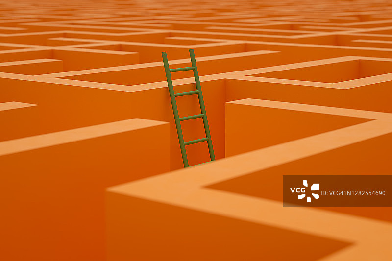 带有楼梯的3D迷宫背景图片素材