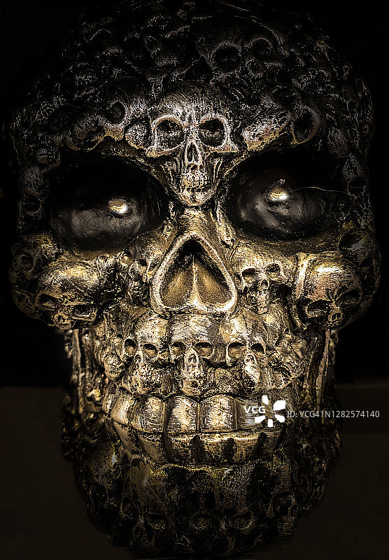 万圣节的仿骷髅头图片素材