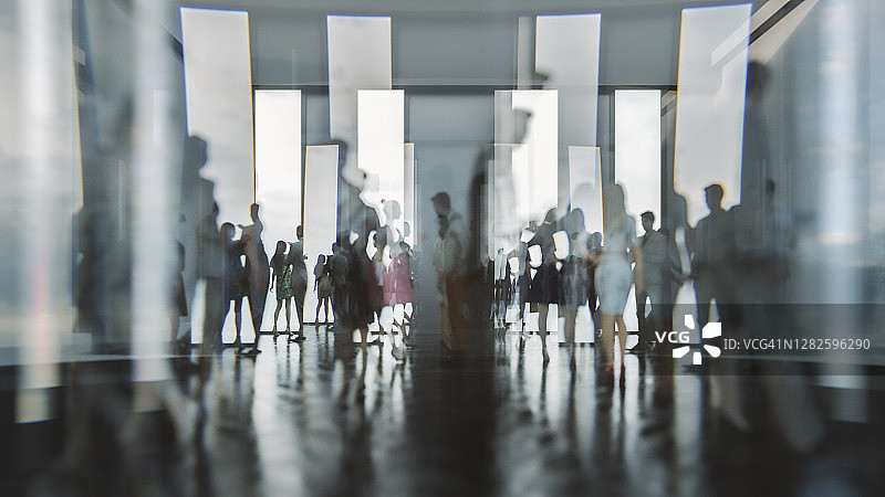 玻璃上的人物剪影抽象图图片素材