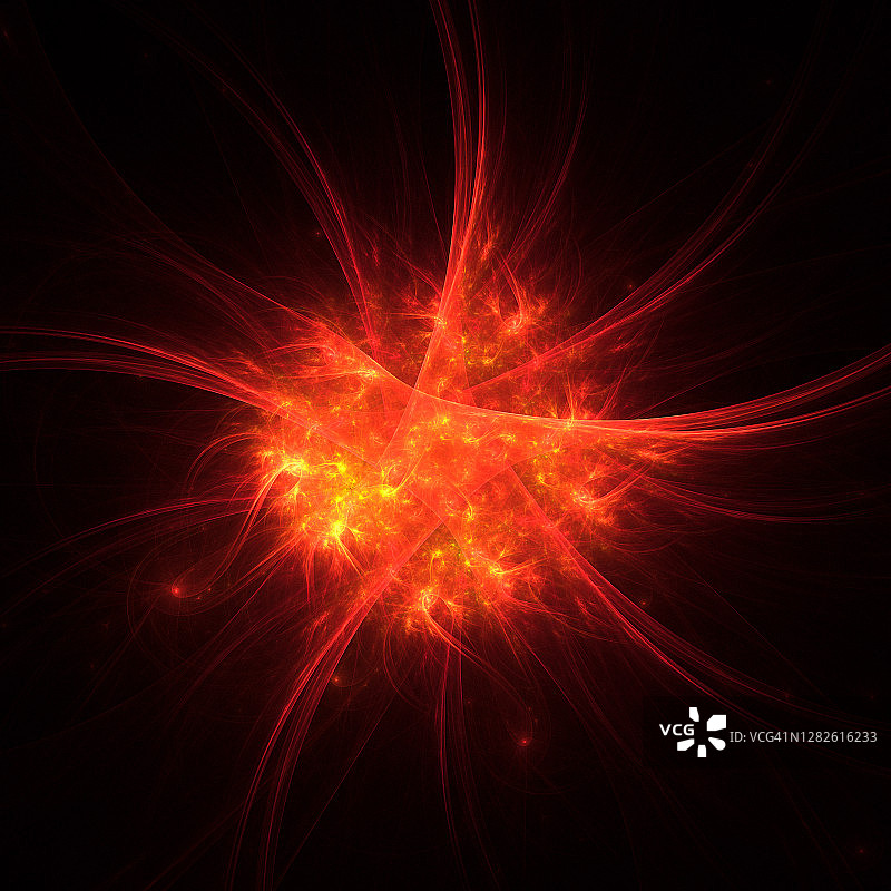 爆炸的火球-数字抽象艺术图片素材